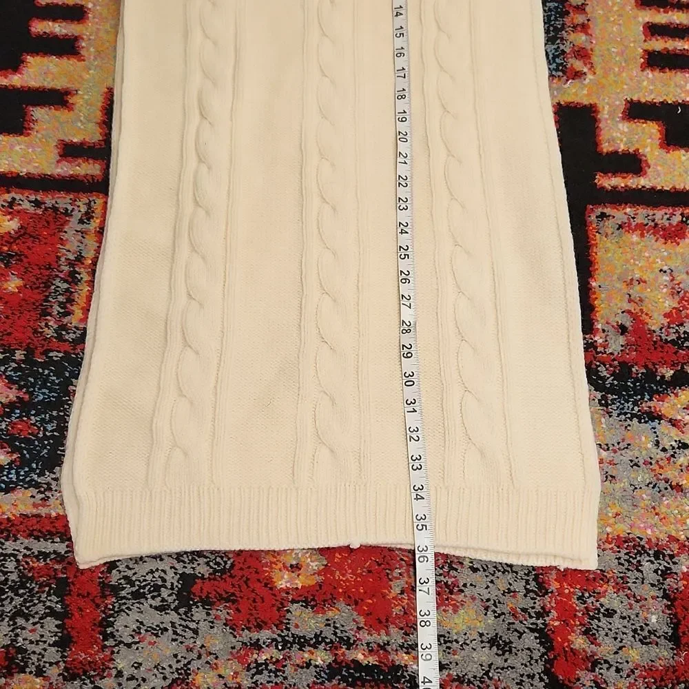 NWOT J. Crew wool blend cable knit winter scarf